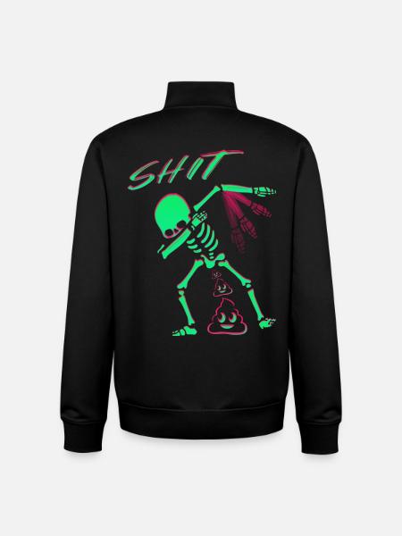 Funny skeleton - Unisex Organic Zip Sweatshirt by Stanley/Stella - black