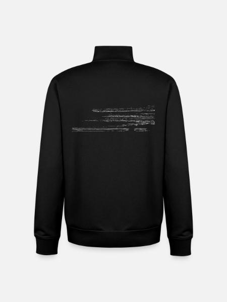 Abstract motif - line / white - Unisex Organic Zip Sweatshirt by Stanley/Stella - black