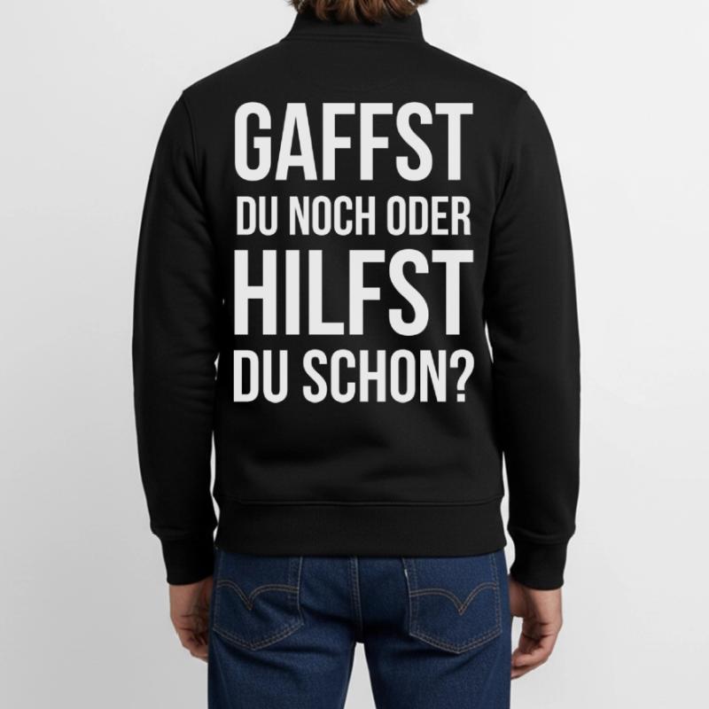 Gaffst du noch oder hilfst du schon? Unisex Organic Zip Sweatshirt von Stanley/Stella