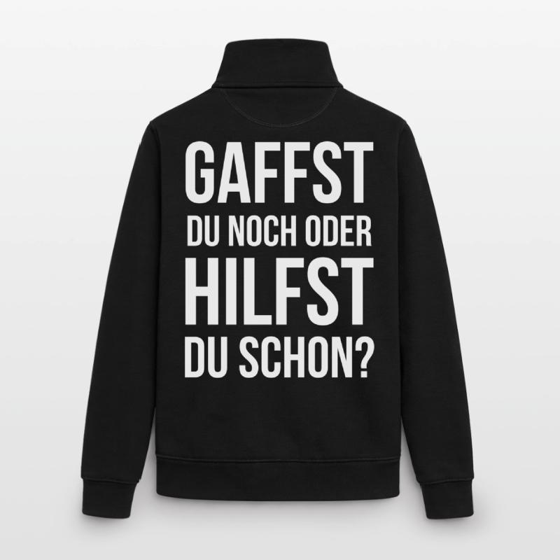 Gaffst du noch oder hilfst du schon? Unisex Organic Zip Sweatshirt von Stanley/Stella