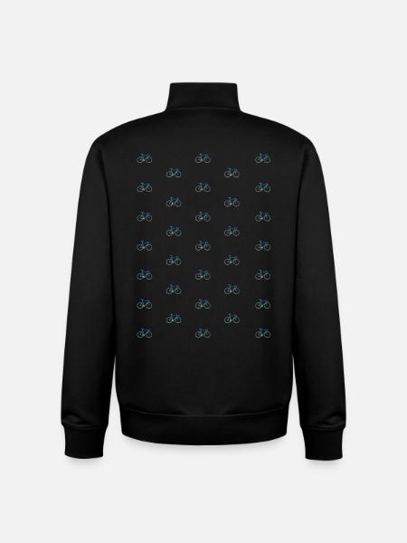 Many small road bikes - Unisex Organic Zip Sweatshirt by Stanley/Stella - black