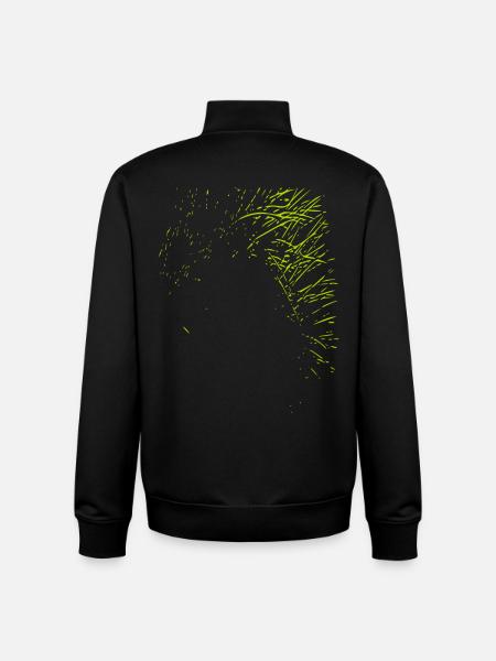 Abstract design / line / green / pattern / nature - Unisex Organic Zip Sweatshirt by Stanley/Stella - black