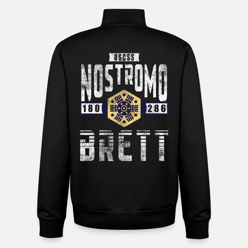 Alien Nostromo grade d'équipage Brett - Sweat zippé unisexe en coton bio Stanley/Stella - noir