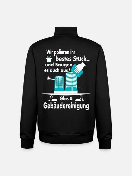 Glas & Gebäudereinigung - Unisex Organic Zip Sweatshirt von Stanley/Stella - Schwarz