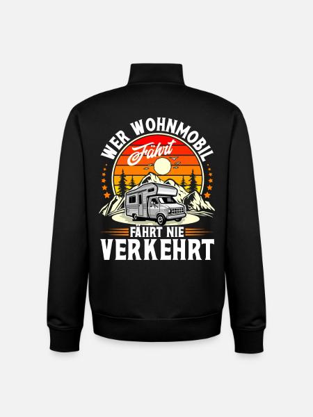 Camping Camper Campen - Unisex Organic Zip Sweatshirt von Stanley/Stella - Schwarz