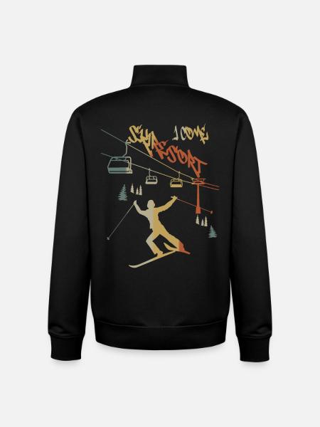 Skiurlaub ich komme ! - Unisex Organic Zip Sweatshirt von Stanley/Stella - Schwarz