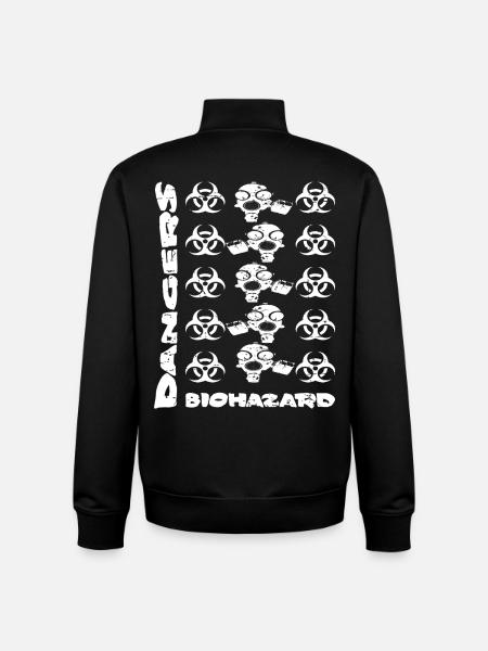 Gas mask and dangers - Unisex Organic Zip Sweatshirt by Stanley/Stella - black