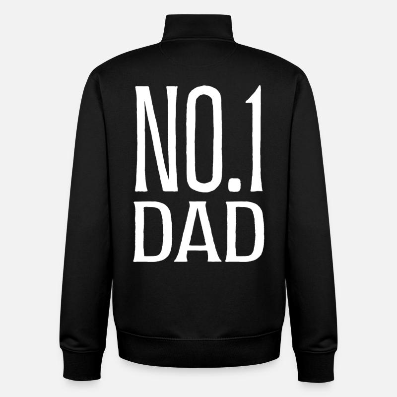 Nr. 1 Vater Vatertagsgeschenk - Unisex Organic Zip Sweatshirt von Stanley/Stella - Schwarz