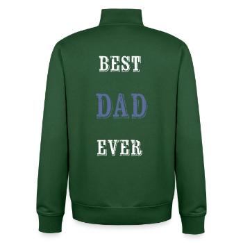 Best father ever - Unisex Organic Zip Sweatshirt by Stanley/Stella - bottle green - Back - AI Model Male 185 dark (185cm)