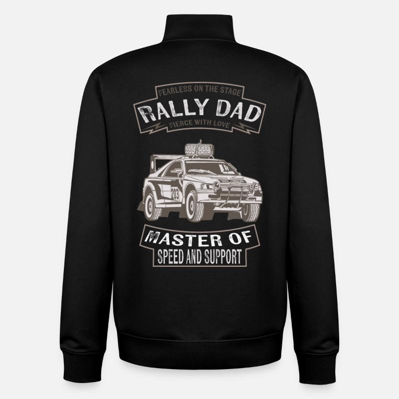 Rally Dad Master of Speed - Unisex Organic Zip Sweatshirt von Stanley/Stella - Schwarz