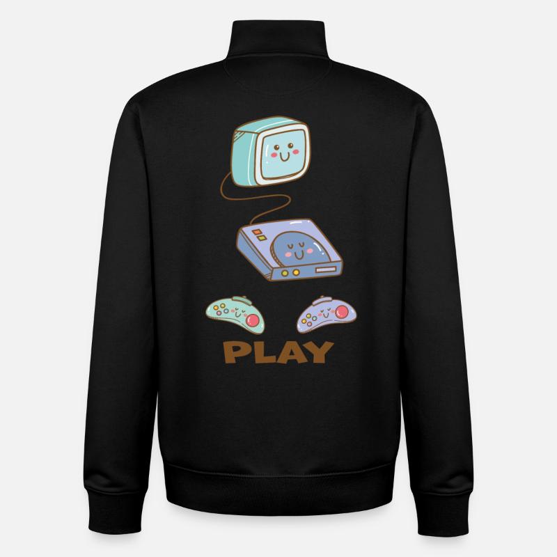 Kawaii Gaming - Amusement doux! - Sweat zippé unisexe en coton bio Stanley/Stella - noir