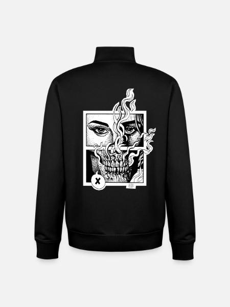 Fin de l’étranger - Sweat zippé unisexe en coton bio Stanley/Stella - noir