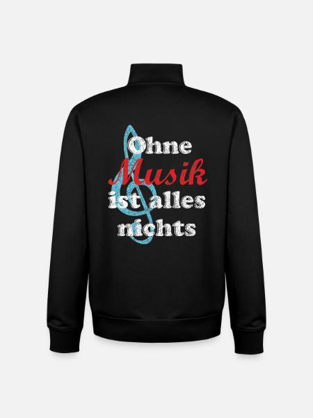 musik - Unisex Organic Zip Sweatshirt von Stanley/Stella - Schwarz