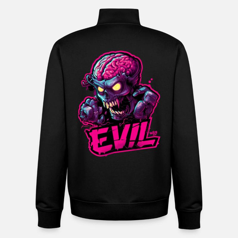 Evil Zombie - Unisex Organic Zip Sweatshirt von Stanley/Stella - Schwarz