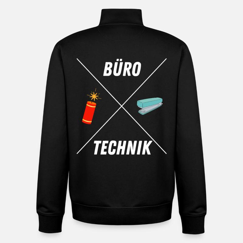 BUROTECHNIK - Unisex Organic Zip Sweatshirt von Stanley/Stella - Schwarz