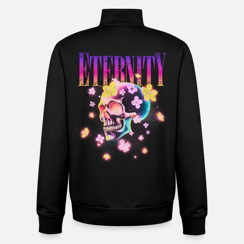 éternité - Sweat zippé unisexe en coton bio Stanley/Stella - noir