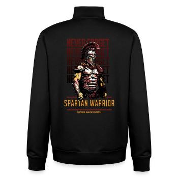 Spartan Warrior - Unisex Organic Zip Sweatshirt by Stanley/Stella - black - Back - AI Model Male 185 light (185cm)