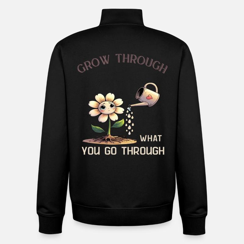 Gefühlvoll stark – Wachsen & Heilen - Unisex Organic Zip Sweatshirt von Stanley/Stella - Schwarz