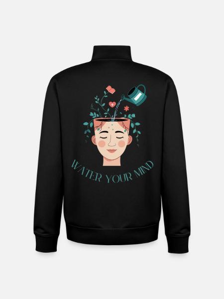 Awareness care water your mind - Unisex Organic Zip Sweatshirt by Stanley/Stella - black