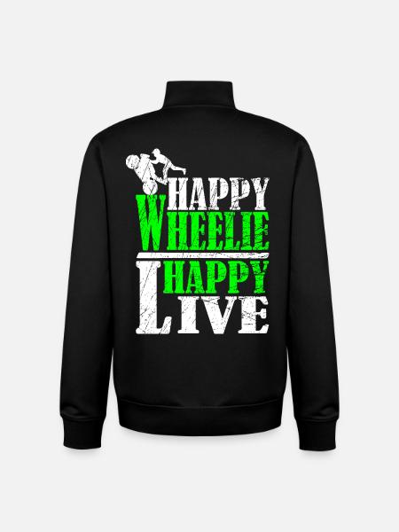Wheelie Motiv - Unisex Organic Zip Sweatshirt von Stanley/Stella - Schwarz