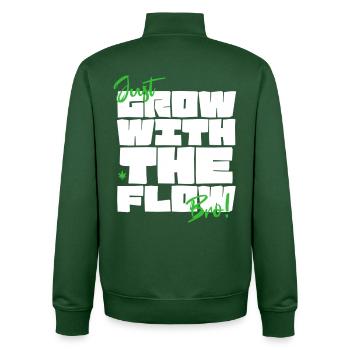 Grow with the Flow - Unisex Organic Zip Sweatshirt von Stanley/Stella - Flaschengrün - Hinten - AI Model Male 185 dark (185cm)