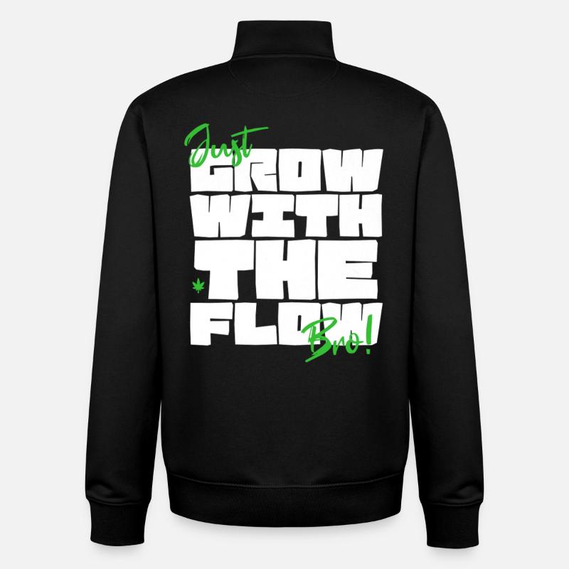 Grow with the Flow - Unisex Organic Zip Sweatshirt von Stanley/Stella - Schwarz