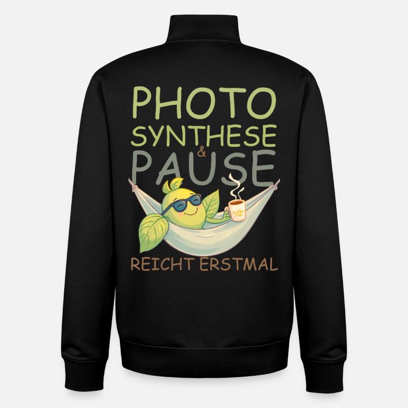 Pause, café, soleil, ça suffit ! - Sweat zippé unisexe en coton bio Stanley/Stella - noir