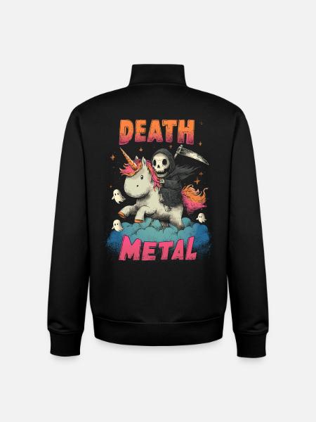 Einhorn Metal - Unisex Organic Zip Sweatshirt von Stanley/Stella - Schwarz