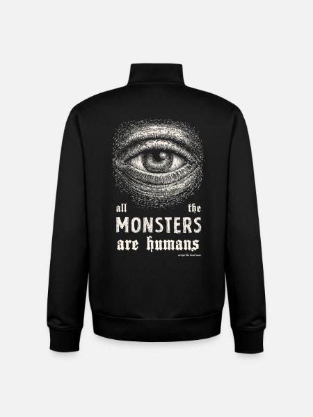 Monsters Are Humans - Unisex Organic Zip Sweatshirt by Stanley/Stella - black