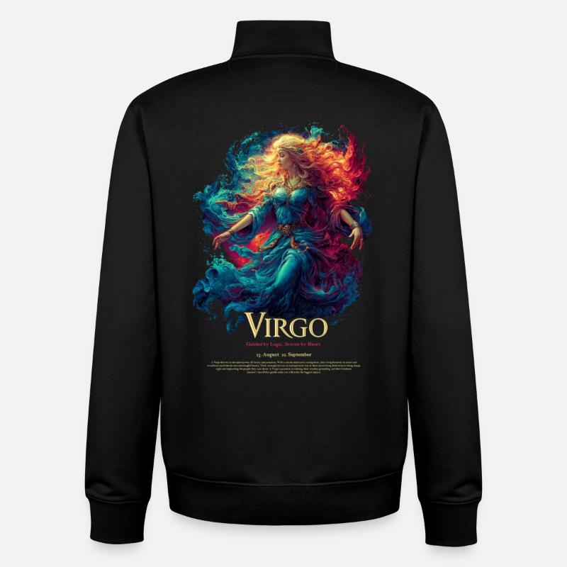 Vierge - Sweat zippé unisexe en coton bio Stanley/Stella - noir