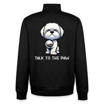 Talk to the Paw Malteser Maltese Owners Maltese - Unisex Organic Zip Sweatshirt by Stanley/Stella - black - Back - AI Model Male 185 light (185cm)