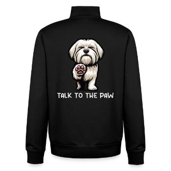 Talk to the Paw Malteser Maltese Owners Maltese - Unisex Organic Zip Sweatshirt by Stanley/Stella - black - Back - AI Model Male 185 light (185cm)