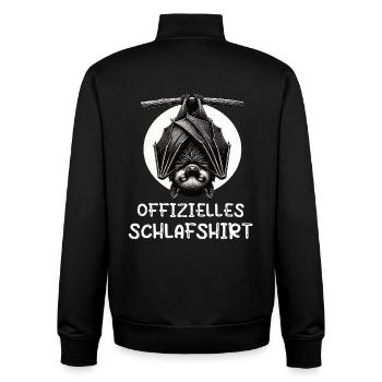 Official Sleeping Shirt Bat Bats - Unisex Organic Zip Sweatshirt by Stanley/Stella - black - Back - AI Model Male 185 light (185cm)