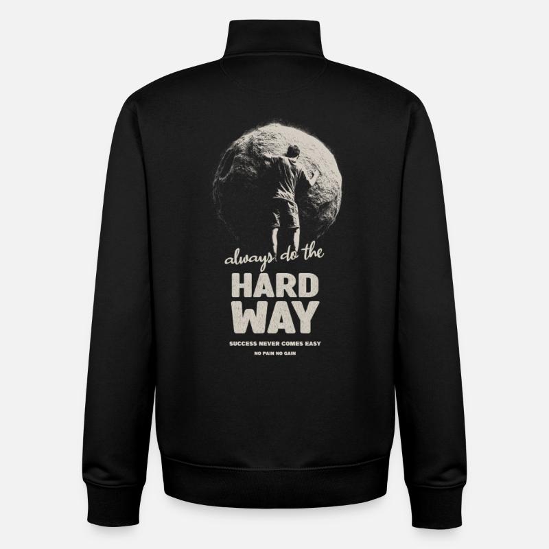 Harter Weg - Unisex Organic Zip Sweatshirt von Stanley/Stella - Schwarz