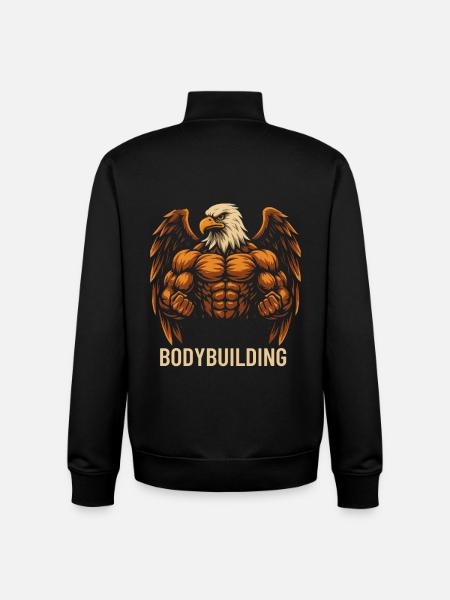 Eagle Body Bodybuilding Motif - Unisex Organic Zip Sweatshirt by Stanley/Stella - black