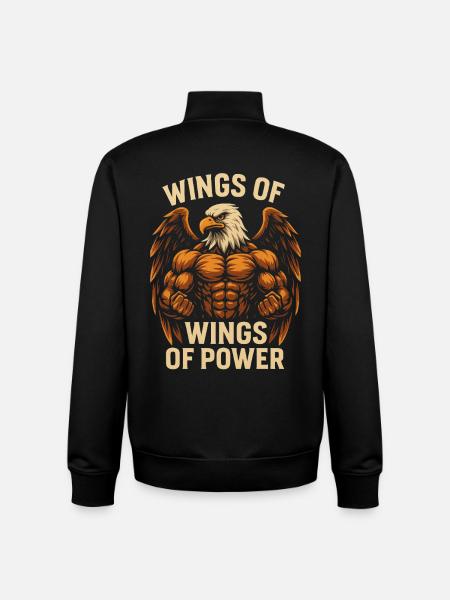 Eagle Power: Wings of Power - Unisex Organic Zip Sweatshirt by Stanley/Stella - black