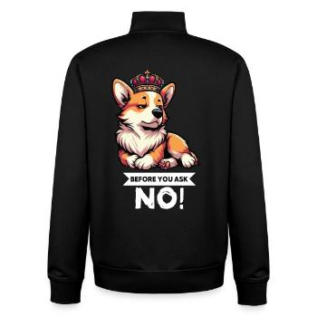 Before You Ask Corgi Corgi Welsh Corgi Corgi Dog - Unisex Organic Zip Sweatshirt by Stanley/Stella - black - Back - AI Model Male 185 light (185cm)