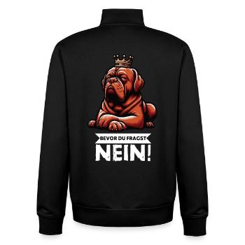 Bevor Du Fragst Bordeaux Dogge Bordeauxs Bordeaux  - Unisex Organic Zip Sweatshirt von Stanley/Stella - Schwarz - Hinten - AI Model Male 185 light (185cm)