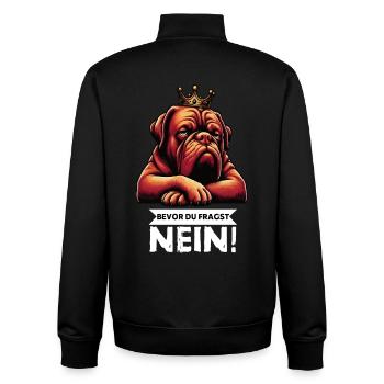 Bevor Du Fragst Bordeaux Dogge Bordeauxs Bordeaux  - Unisex Organic Zip Sweatshirt von Stanley/Stella - Schwarz - Hinten - AI Model Male 185 light (185cm)