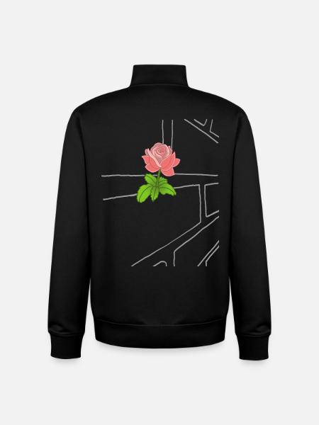 Le triomphe de la nature (rose) - Unisex Organic Zip Sweatshirt by Stanley/Stella - black