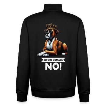 Before You Ask Boxer Boxer Owner Boxer Lovers - Unisex Organic Zip Sweatshirt by Stanley/Stella - black - Back - AI Model Male 185 light (185cm)