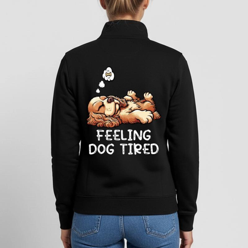 Feeling Dog Tired Cocker Spaniel Cockerhund Cocker Unisex Organic Zip Sweatshirt by Stanley/Stella