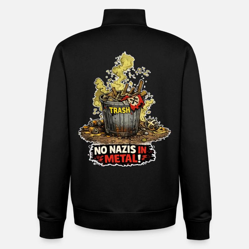 Rechte Mülltonne - Unisex Organic Zip Sweatshirt von Stanley/Stella - Schwarz