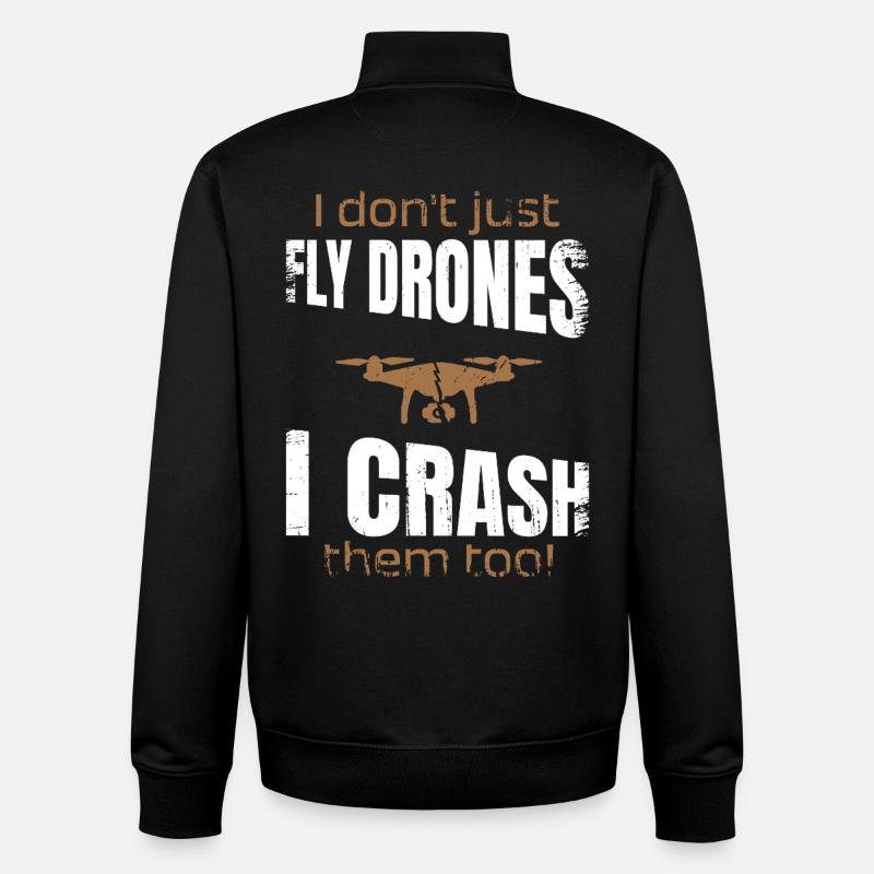Drone Pilot Flying Drones Drone Fpv - Unisex Organic Zip Sweatshirt by Stanley/Stella - black