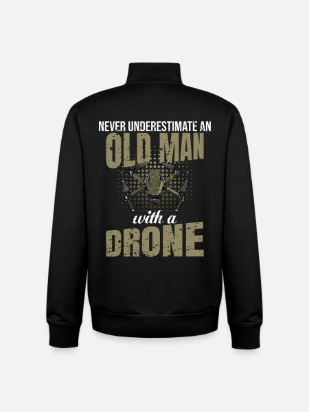 Drone Drones Pilot Drone Quadcopter Gift - Unisex Organic Zip Sweatshirt by Stanley/Stella - black