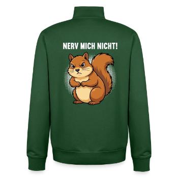 Nerv Mich Nicht Eichhörnchen Eichhorn Nagetier - Unisex Organic Zip Sweatshirt von Stanley/Stella - Flaschengrün - Hinten - AI Model Male 185 dark (185cm)