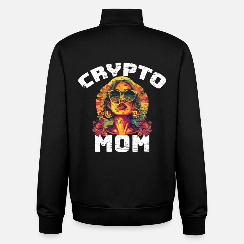 Bitcoin Mama - Sweat zippé unisexe en coton bio Stanley/Stella - noir