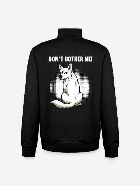 Don't Bother Me White Shepherd - Unisex Organic Zip Sweatshirt by Stanley/Stella - black