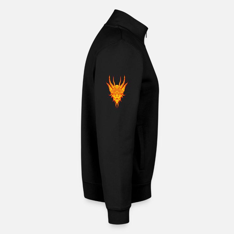 Démon du feu Sweat zippé unisexe en coton bio Stanley/Stella