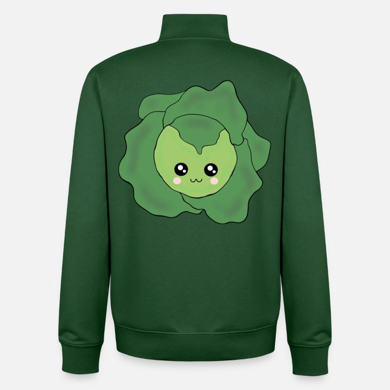 Carnaval, Carnaval, costume, salade - Sweat zippé unisexe en coton bio Stanley/Stella - vert bouteille